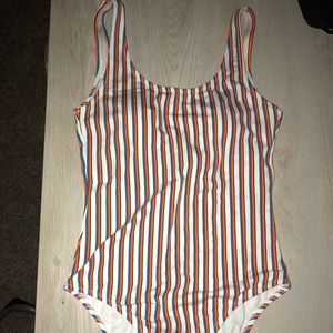 striped one piece